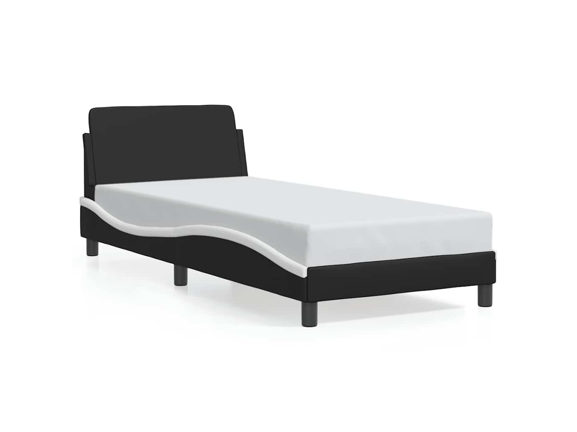 Bed Frame, Bed Frames Vidaxl Preto Couro Artificial (80 X 200 Cm)