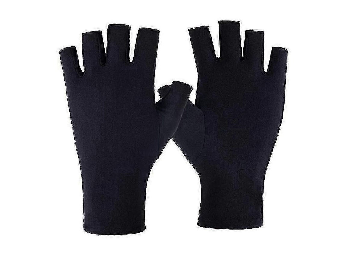 Luvas De Proteção Uv De Meio Dedo Para Lâmpada De Unhas E Esportes Ao Ar Livre 25-26s