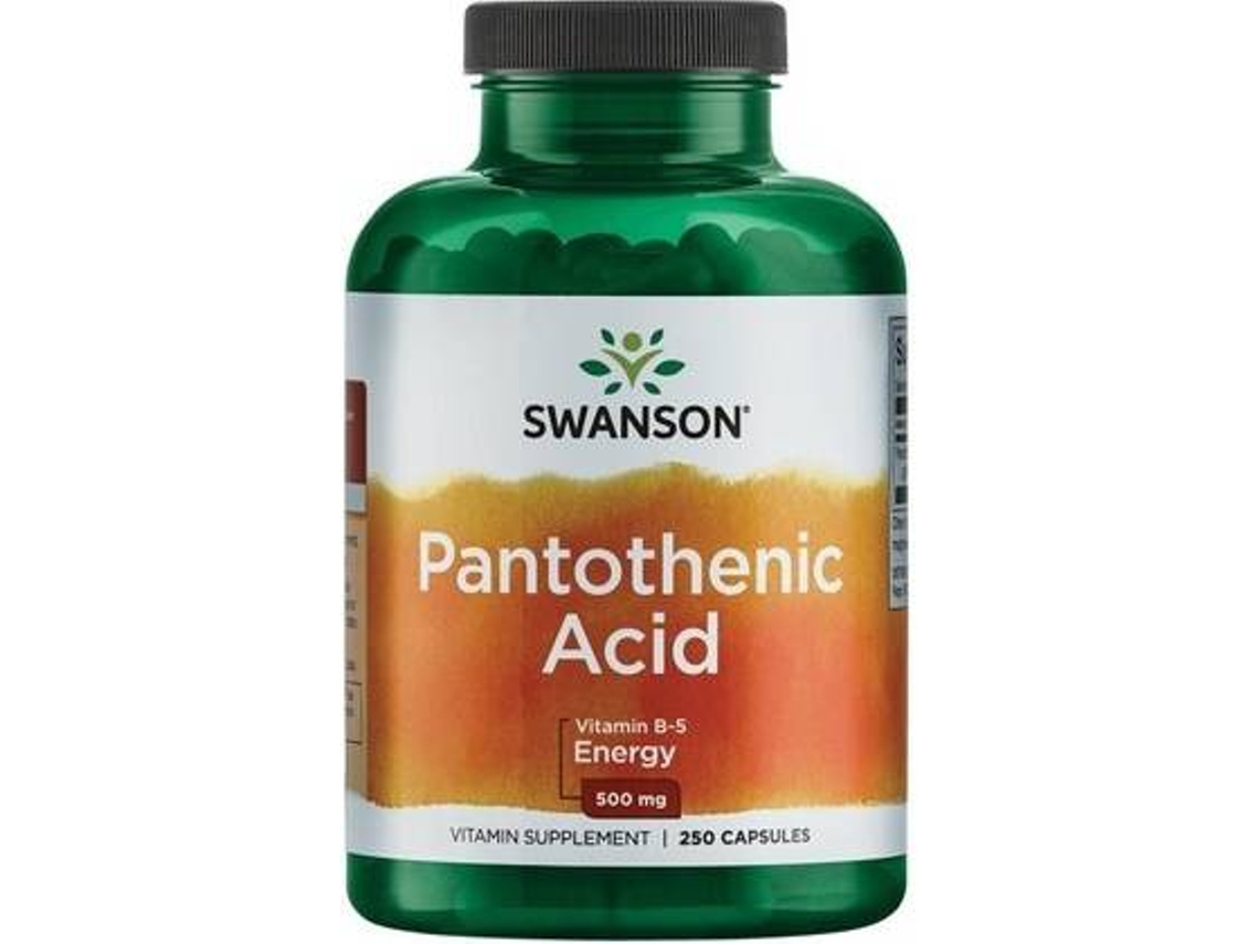 Suplemento Alimentar SWANSON Ácido Pantotênico (250 cápsulas de 500mg)