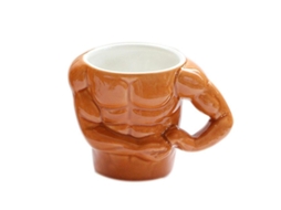 Caneca de Cerâmica Nova Line Engraçada de Músculo para Café, Chá, Água