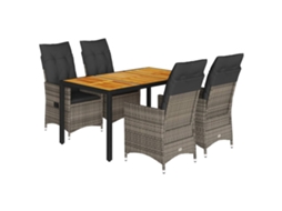 Garden Dining Set, Garden Dining Sets Vidaxl Cinzeto Rattan / Vime (150 X 90 X 75 Cm)