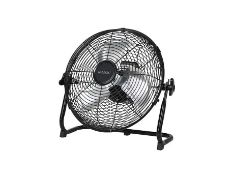 Ventilador De Chão Portátil De Metal Nuoro Preto Niaros (motor 15w Dc 11,1v)