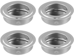 Kit De Puxadores Embutidos Com 4 Peças Em Aço Inoxidável Para Uso Prático Portas E Gavetas Correr