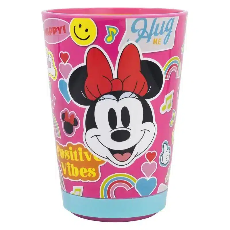 Vaso De Plástico Antivuelco Minnie Mouse Positive Vibes 74479 Stor Más De 3 Añosp24stor