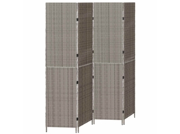 Vidaxl Divisor De Ambiente Cinzeto 195 X 180 Cm Vime Pe