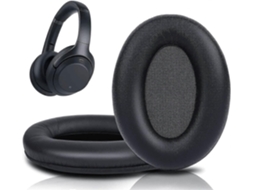 Almofadas Lurelia para Fones de Ouvido Sony WH-1000XM3, 1 Par, com Couro Sintético e Espuma Viscoelástica, Pretas, 1 Par