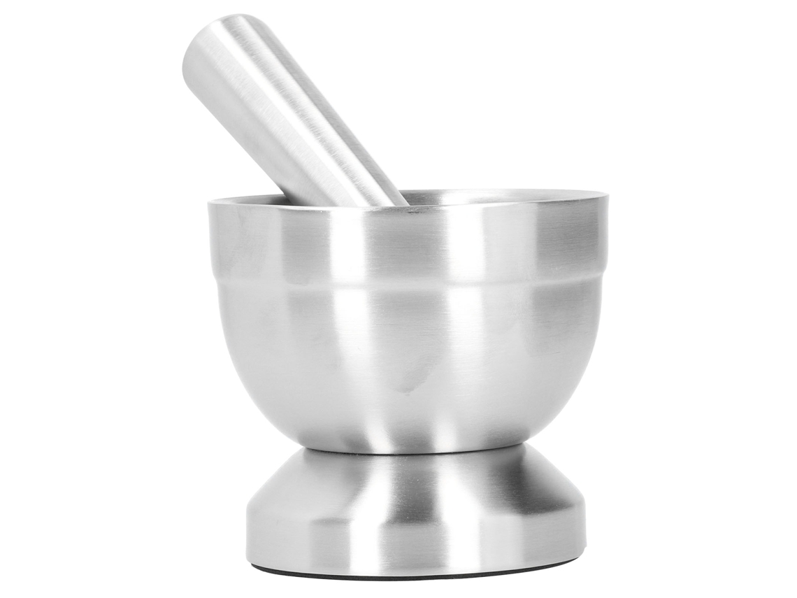 Kit de Pilão Inox LAXISCREED Triturador Manual Alho