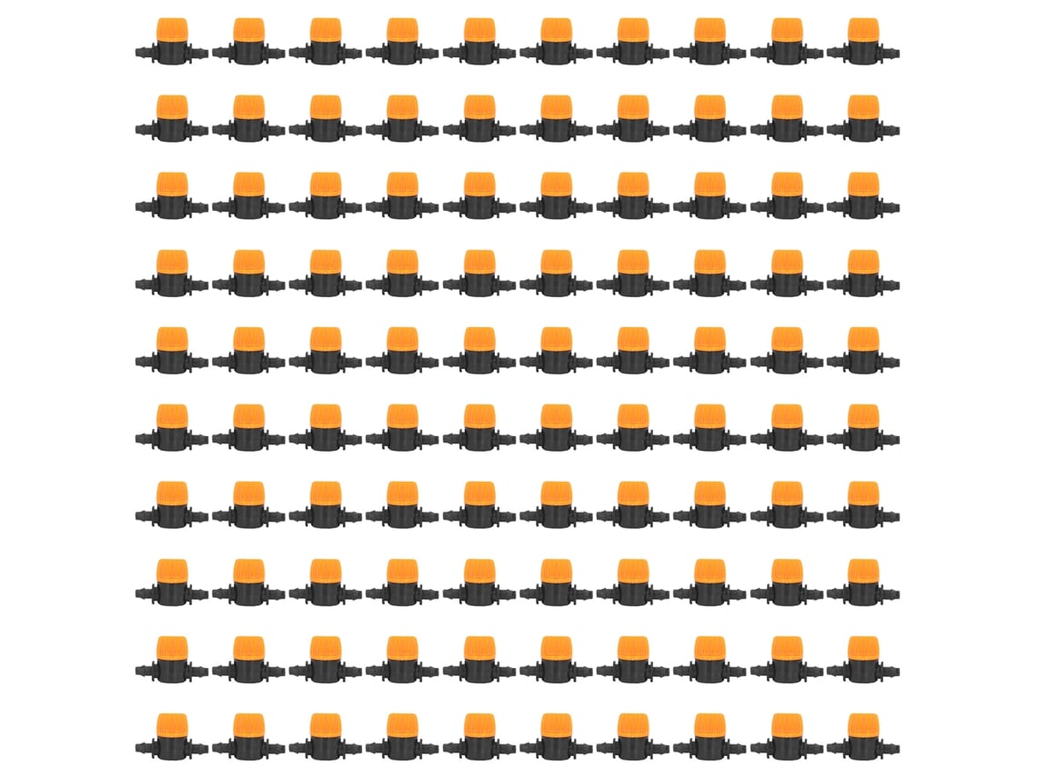 Mini válvula barb 4/7 para irrigação, cultivo, nebulização, 100pcs