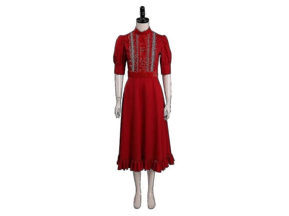 Fantasia Pearl Cosplay, Filme de Terror, Feminino, Halloween, Tamanho P, Vermelho