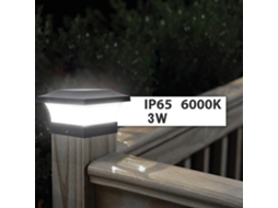 Farol Solar Coluna Ip65 Jardim Pátio Parede Painel Solares S/MARCA
