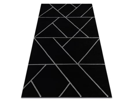 Tapete Emerald Exclusivo 7543 Glamour, À Moda Geométrico Preto / Prata (240 x 330 cm)