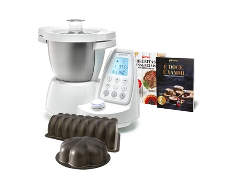 Robô de Cozinha YÄMMI 2 XL White + 2 Livro de Receitas + 2 Formas (4.8 L - 1500 W - 11 acessórios)