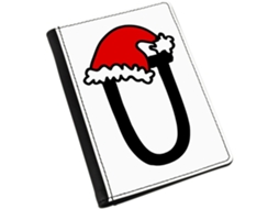 Capa para Passaporte em Formato de Chapéu Natal com a