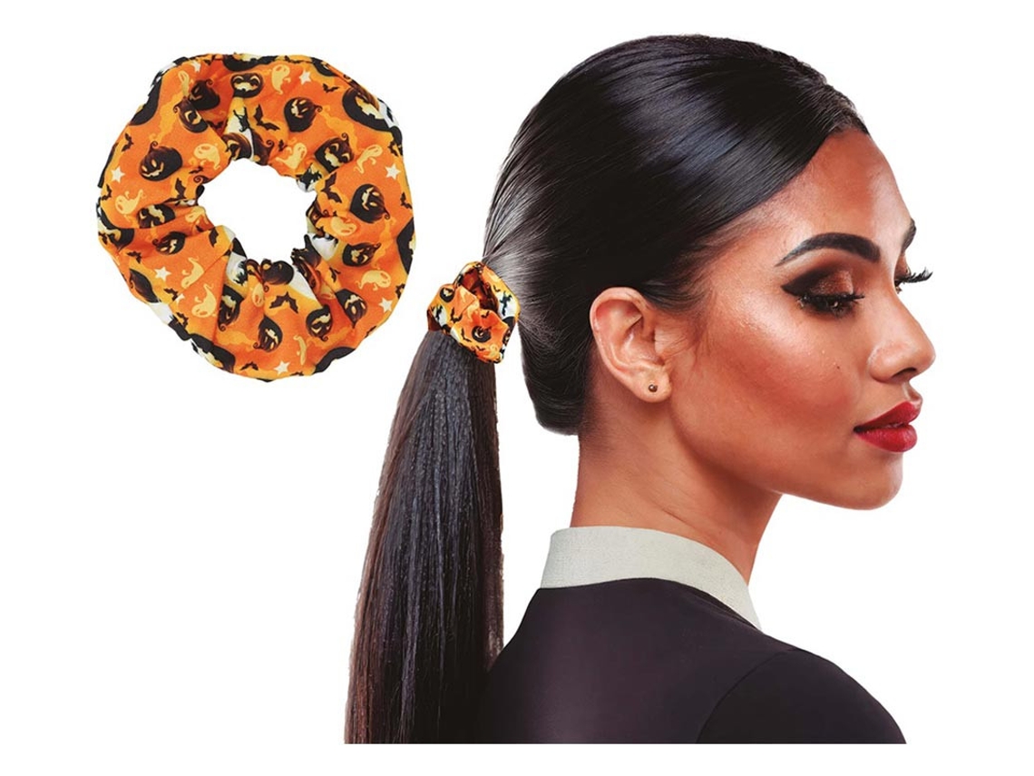 Scrunchie de abóbora laranja