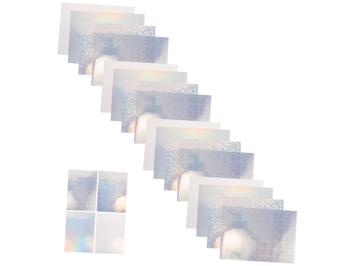 20 folhas de adesivos holográficos para orçamentos, blocos de vinil autoadesivos, tamanho A4, com revestimento.