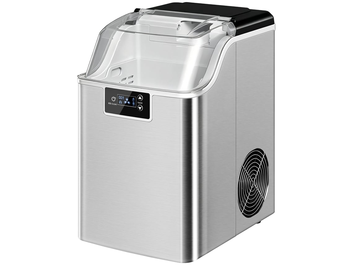 Máquina de Gelo 20kg/24h (2,1l, Prata, Compacta)