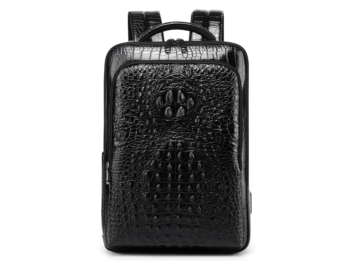Mochila Couro, Bolsa Laptop, Mochila Curtas Viagem Com Duas Portas Usb Para Carregamento.