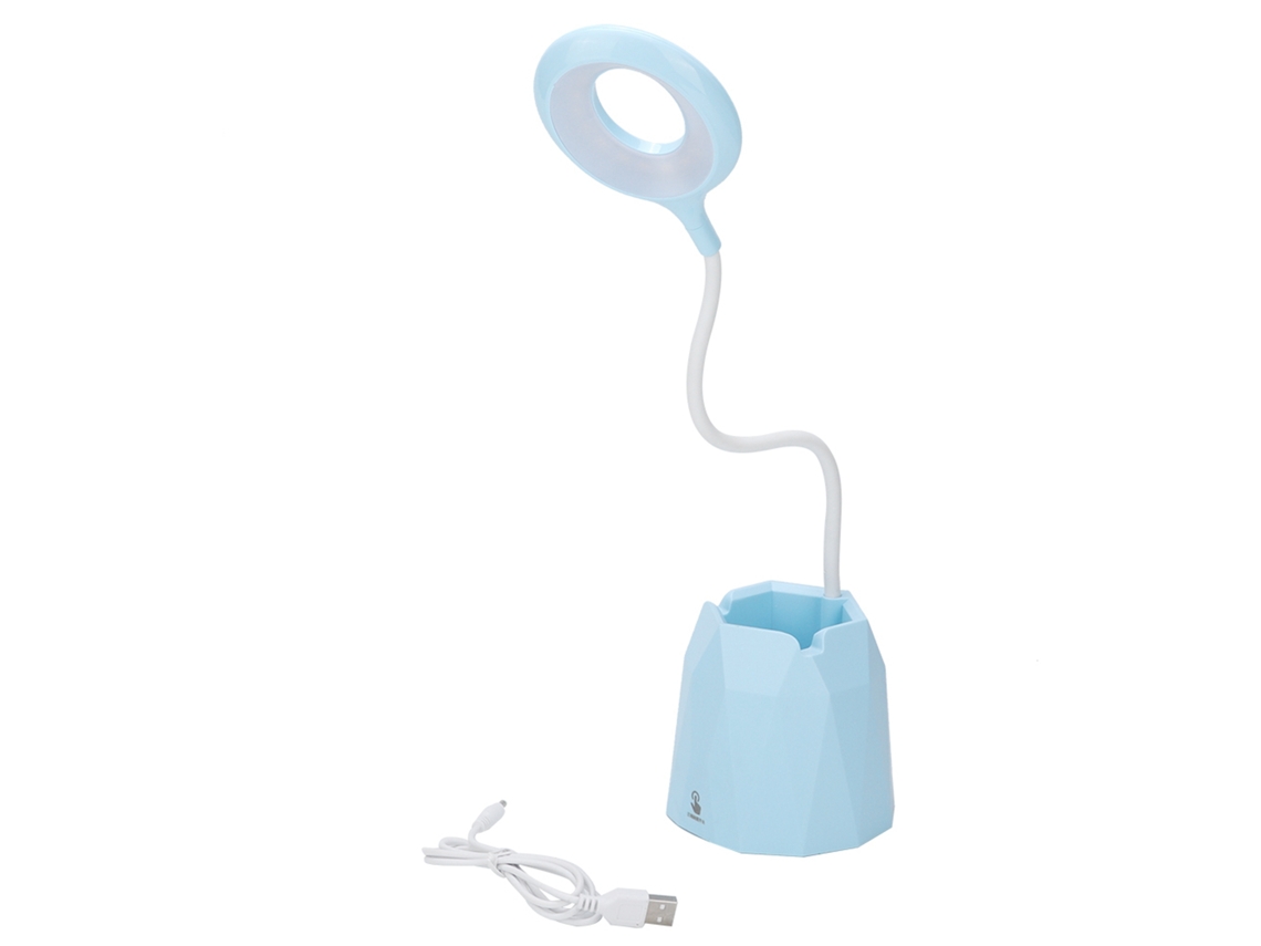 Lâmpada de Mesa LAXISCREED Led Azul com Toque e Suporte para Caneta