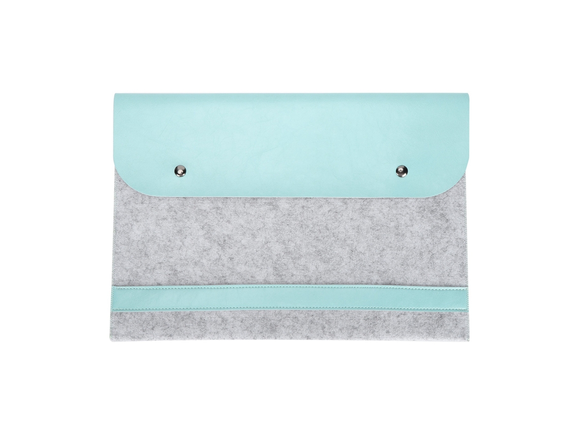 2026zentro-capa Flip Para Notebook De Dobra Dupla Feltro Microfibra Para Macbook Air/pro 13 Polegadas Verde Menta
