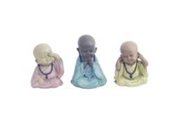Figura Decorativa BY SIGRIS Buda 3 Diferente SET 3U