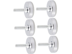 Conjunto De 6 Niveladores Móveis Ajustáveis Com Porca Em T, Feitos De Aço E Nylon, Para Fácil Utilização Em Casa