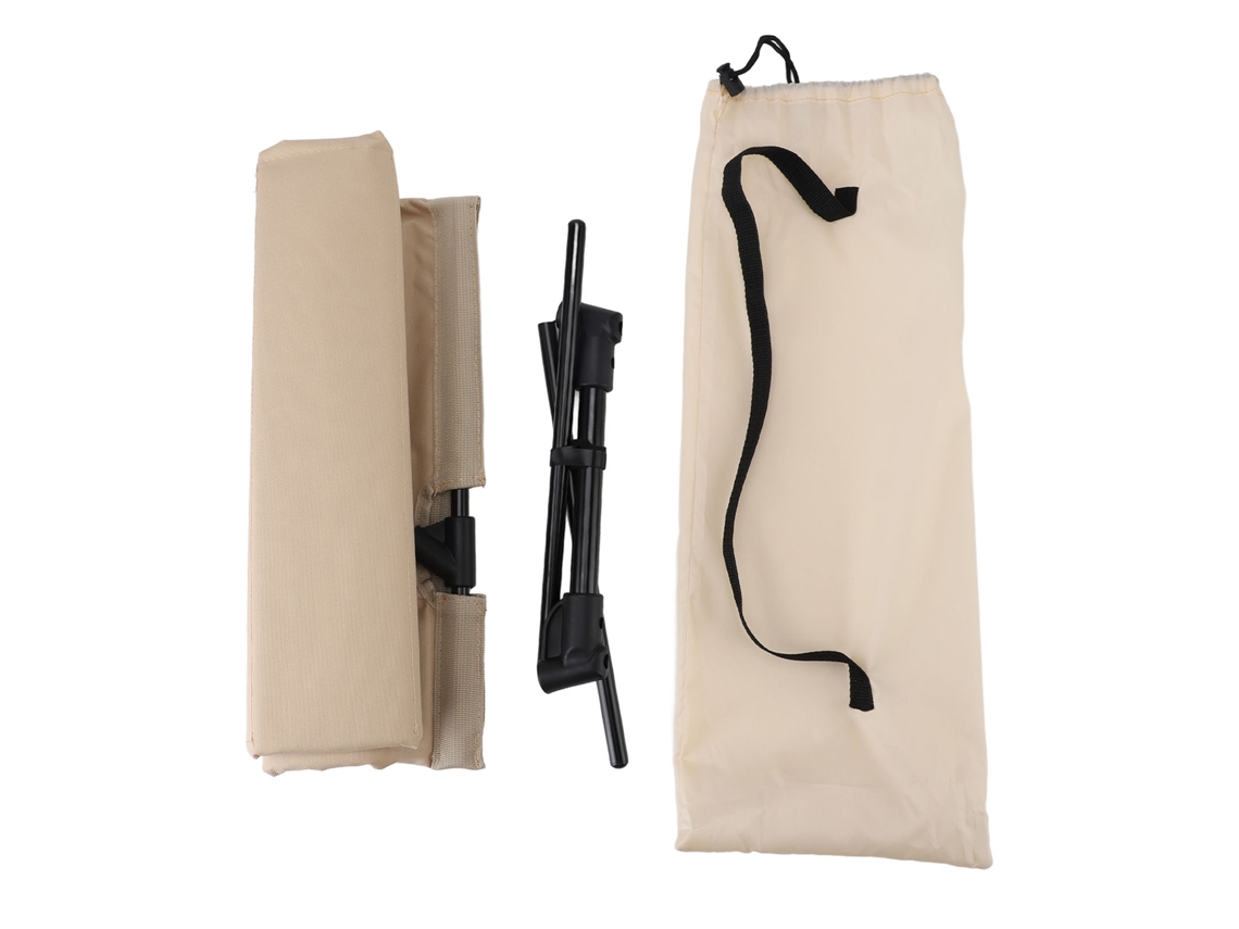 Cadeira de acampamento dobrável com encosto e coxim alumínio para praia piquenique khaki S/MARCA