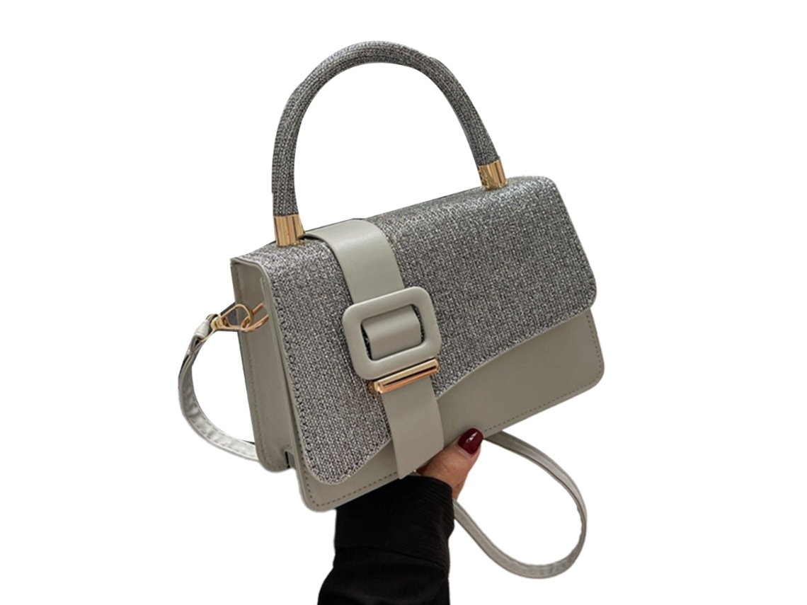 Bolsa Tote AQUAFORGE Preta, Alça Curta, Transversal, Moderna