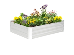Canteiro Elevado Quadrado de Aço Galvanizado 120x90x30cm proteção contra ervas daninhas BTFORUS