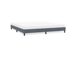 Vidaxl Estrutura De Cama Sem Colchão 180x210 Cm Veludo Cinza Escuro