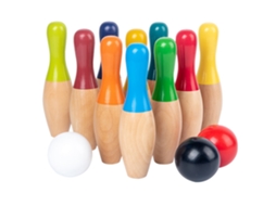 Jogo De Boliche De Grama Em Madeira Com 10 Pinos 3 Bolas E Bolsa De Malha Para Crianças E Adultos Indoor Outdoor