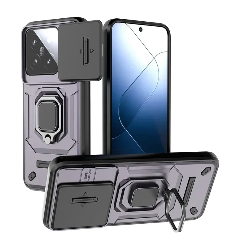 (roxo, Oneplus Ace 2) Capa De Celular Elegante Com Suporte Magnético Em Anel E Tampa Deslizante Para A Câmera.