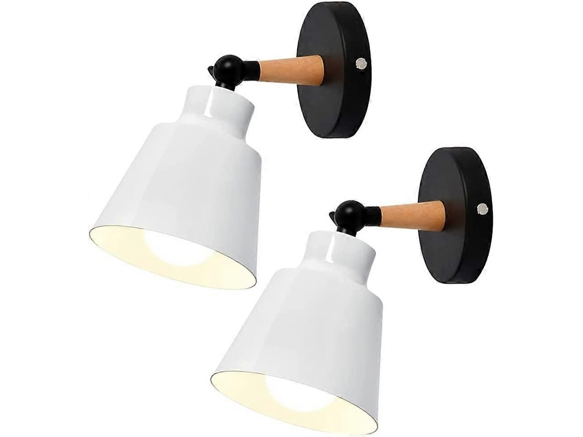Omni 2 Lâmpadas de Parede Industrial Vintage Ajustáveis E27 Metal Interior (branco)