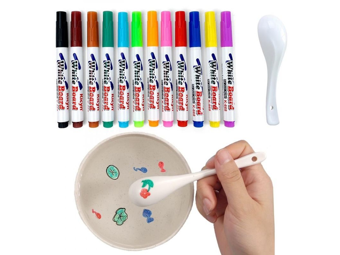 2026 lápices Mágicos de Pintura com Água para Crianças Brinquedos Educacionais Iniciais Doodle Flutuante Pizzarra Branca 8/12 Cores 8 Cores 1