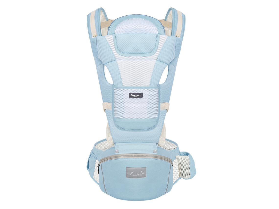 Canguru/assento de Quadril para Bebê, respirável, azul estrelado YUNZII