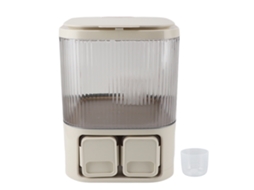 Recipiente de Armazenamento de Arroz 10l Hermético para Arroz, Farinha, Grãos Cozinha S/MARCA