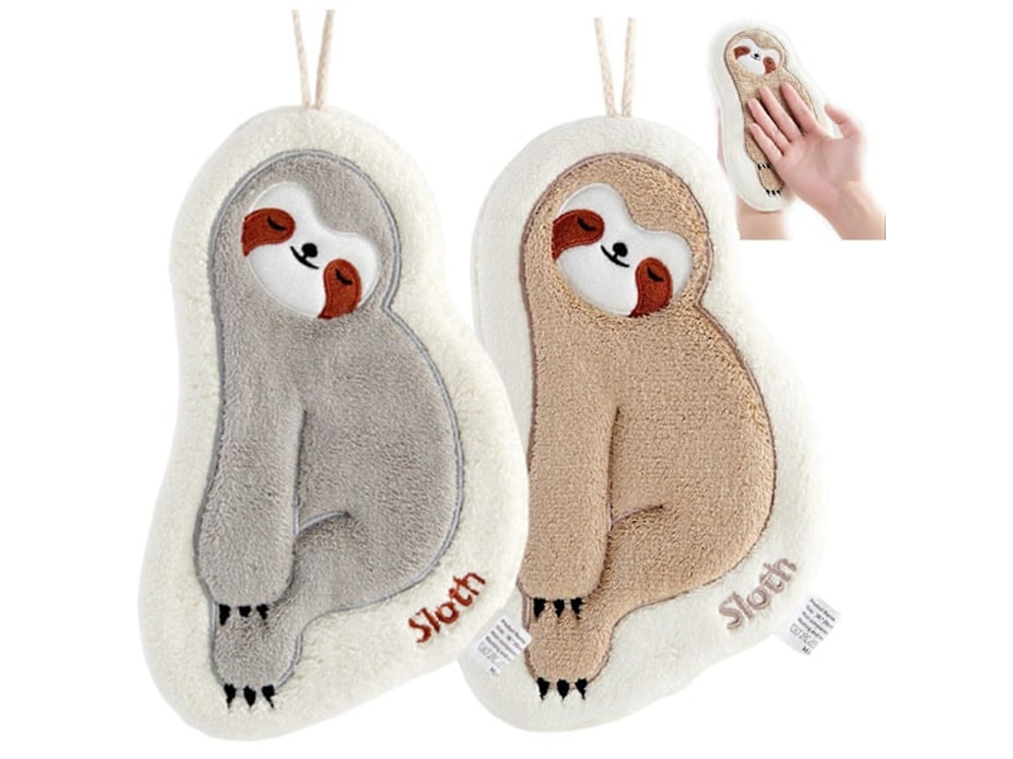 /ea/2 Toalhas com Estampa de Bicho, Preguiça, Absorventes, de Secagem Rápida, Macias, Confortáveis​​ e Duráveis BRILVIBERA