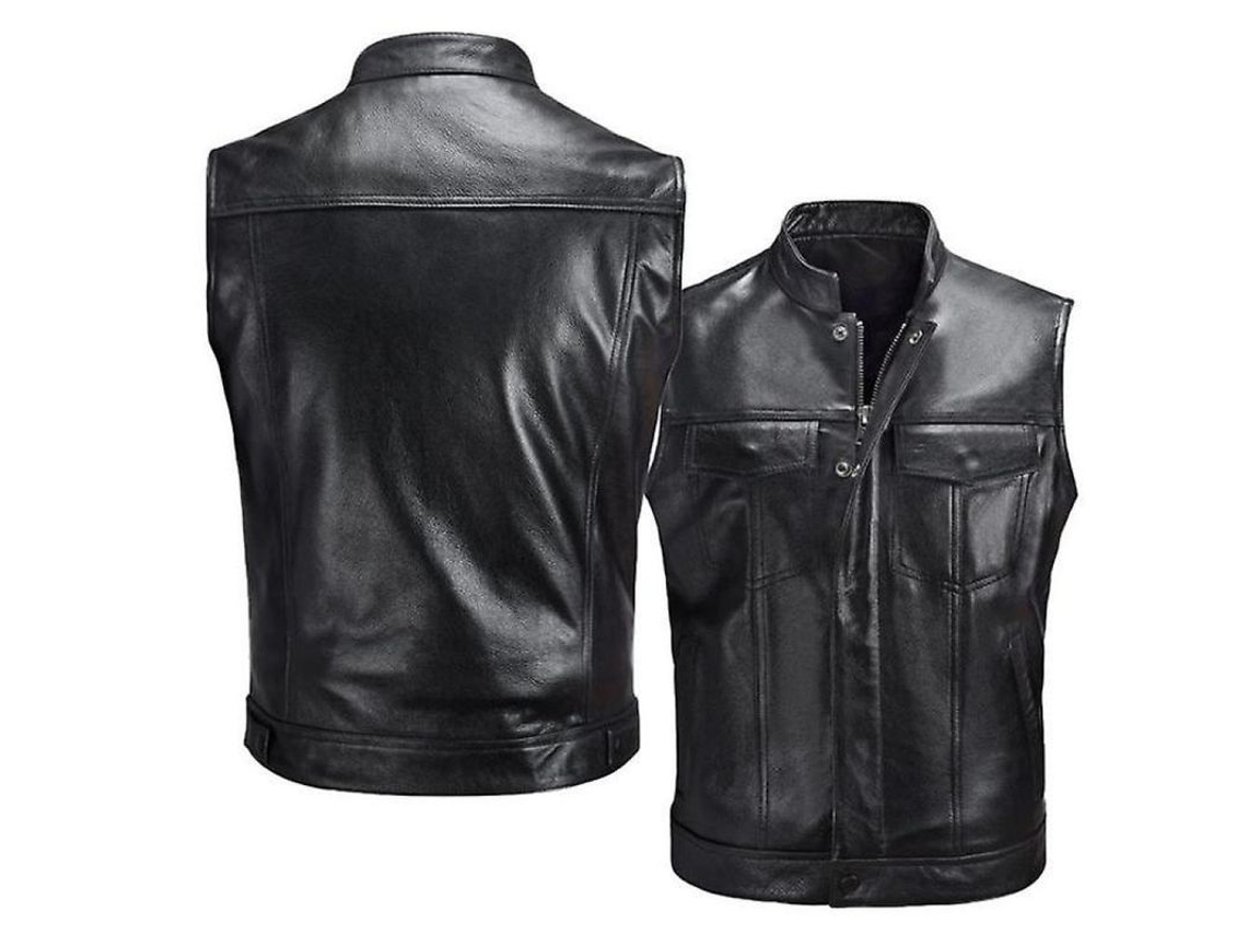 Chaleco Sin Mangas Couro Artificial Moto Xtzl | S/MARCA