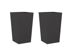 Garden Planter, Garden Planters Vidaxl Preto Aço (45 X 45 X 75 Cm)