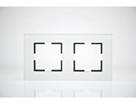 Placa de Acabamento de Vidro Branco 2 Postes 84X159X10Mm