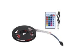 Fita de LED RGB 5050 flexível USB 5V, 1m, 30 LEDs, para fundo de TV