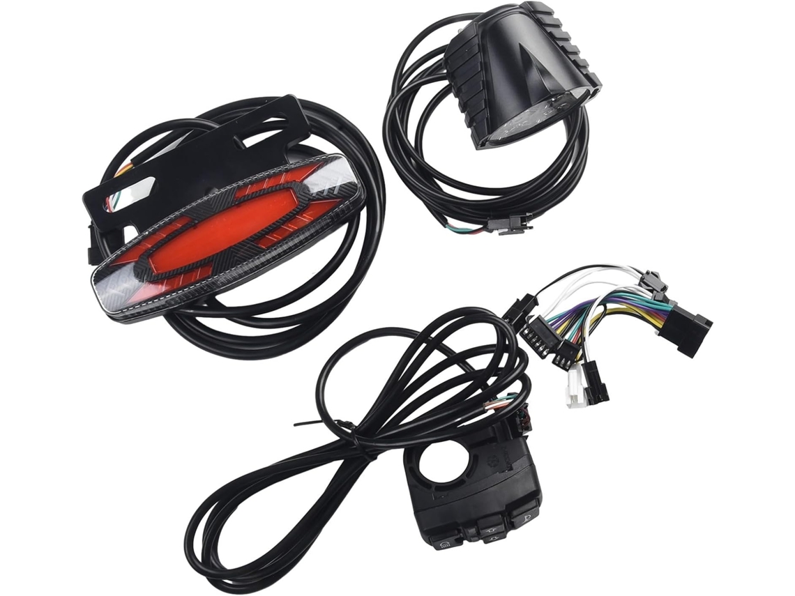 Conjunto De Luzes Para Bicicleta Elétrica 36v/48v Com Piscas, Farol