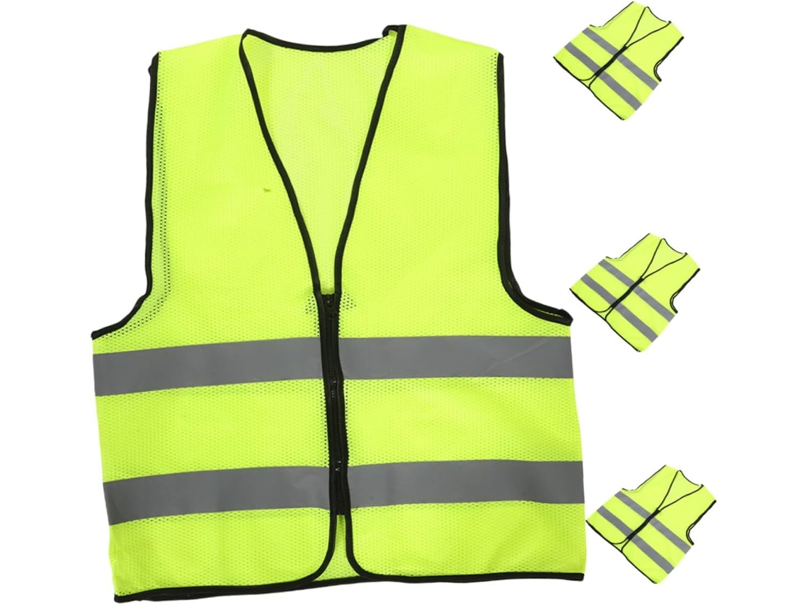 Conjunto De 4 Coletes Refletivos De Alta Visibilidade Para Homens E Mulheres, Material Resistente Às Gokoco