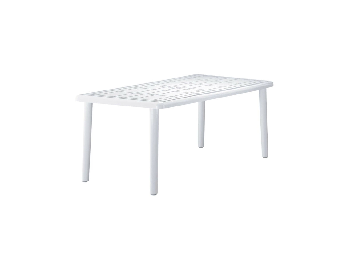 Mesa Rectangular Exterior 180x90 Branco Olot Garbar