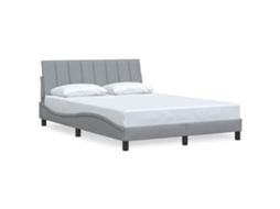 Bed Frame, Bed Frames Vidaxl Cinzeto Tecido (120 X 200 Cm)