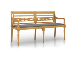 Bench, Benches Vidaxl Marrom Teca (150 Cm)