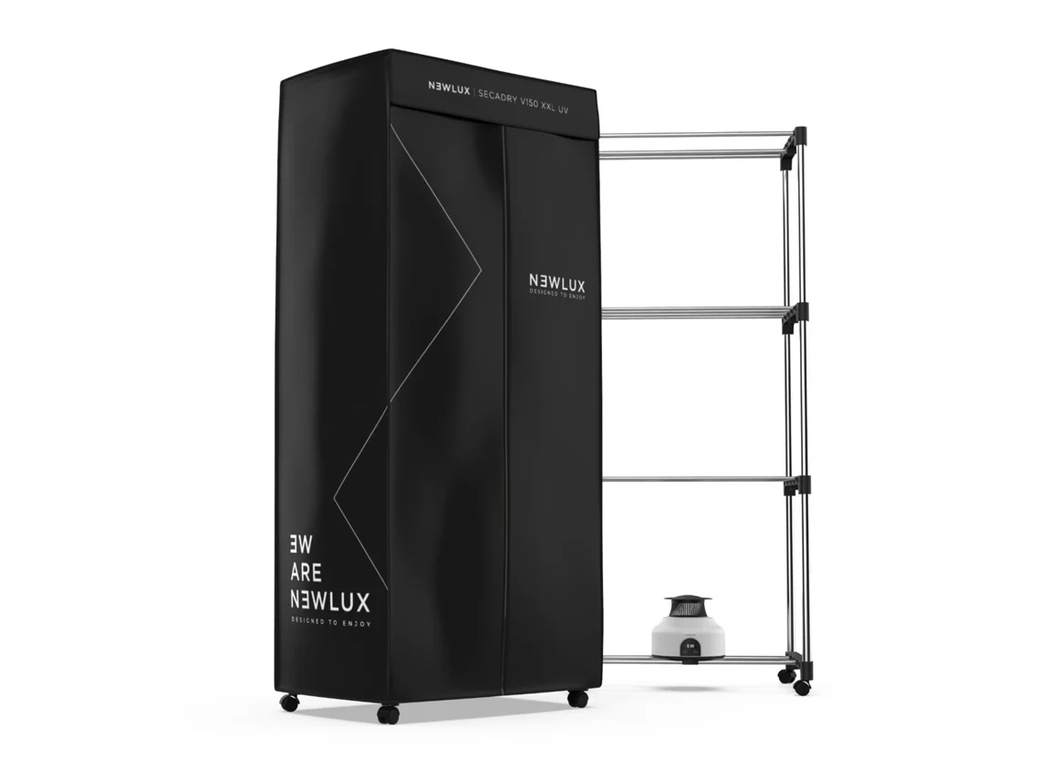 Secador de Roupa Elétrico Portátil NEWLUX Secadry por Ventilação Preto (1200W - Capacidade: 15kg)