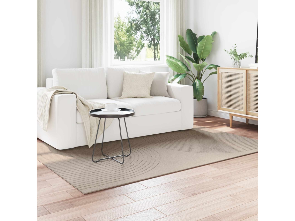 Vidaxl Tapete Interno Galati Bege 170 X 120 Cm Poliéster