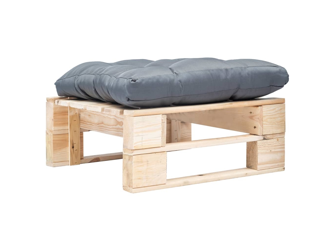 Pallet Ottoman, Pallet Ottomans Vidaxl Cinzeto Madeira De Pinho Impregnada (n/a)