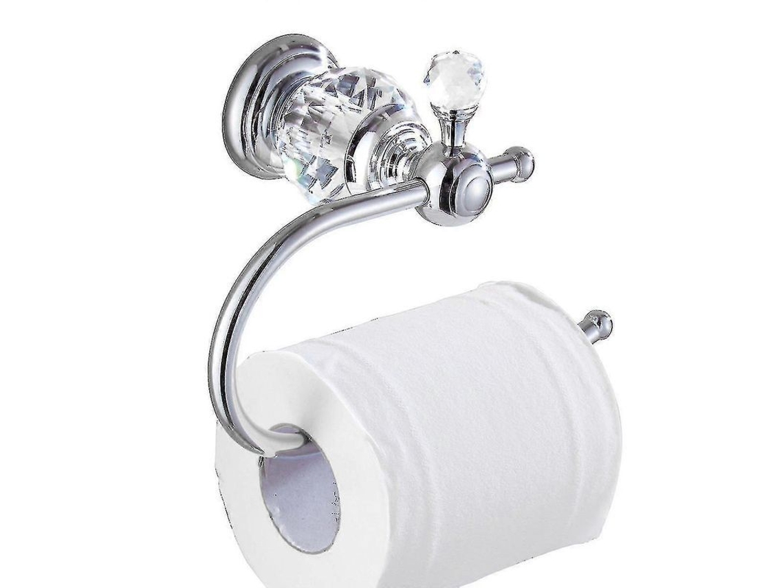 Acessório De Banheiro Com Design Nobre E Durável, Cromado E Cristal, Material De Cobre E Latão