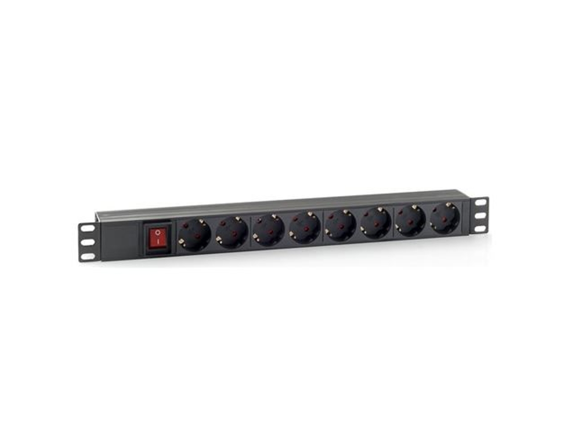 Regleta 8 Shuckos para Montaje En Rack 19 1U Cromad